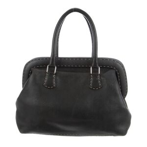 FENDI Elegant BlUE Leather Handbag